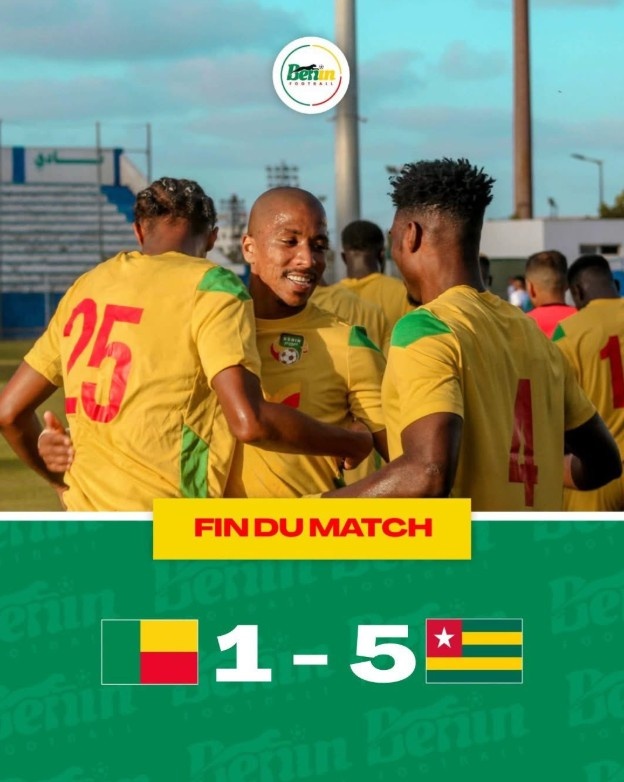 国足躺升一位：贝宁1-5惨败多哥，FIFA排名升至第91位