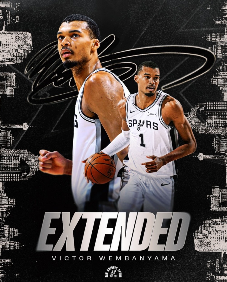 文班5年2.52亿顶薪提前续约 马刺锁定未来十年基石 文班5年2.52亿顶薪提前续约 马刺锁定未来十年基石