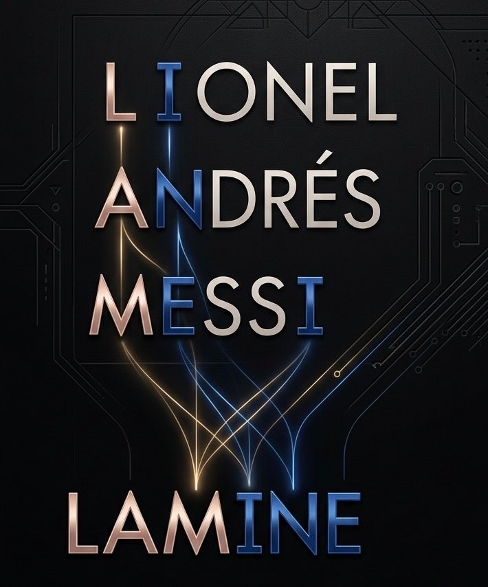 梅西与亚马尔名字的字母映射:Lionel → Lamine