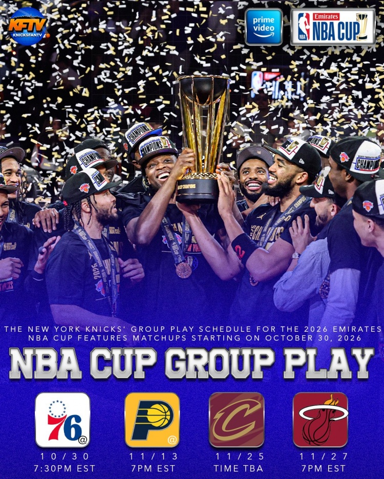 卫冕冠军尼克斯遭遇NBA杯死亡之组:连战76人步行者骑士热火 卫冕冠军尼克斯遭遇NBA杯死亡之组:连战76人步行者骑士热火