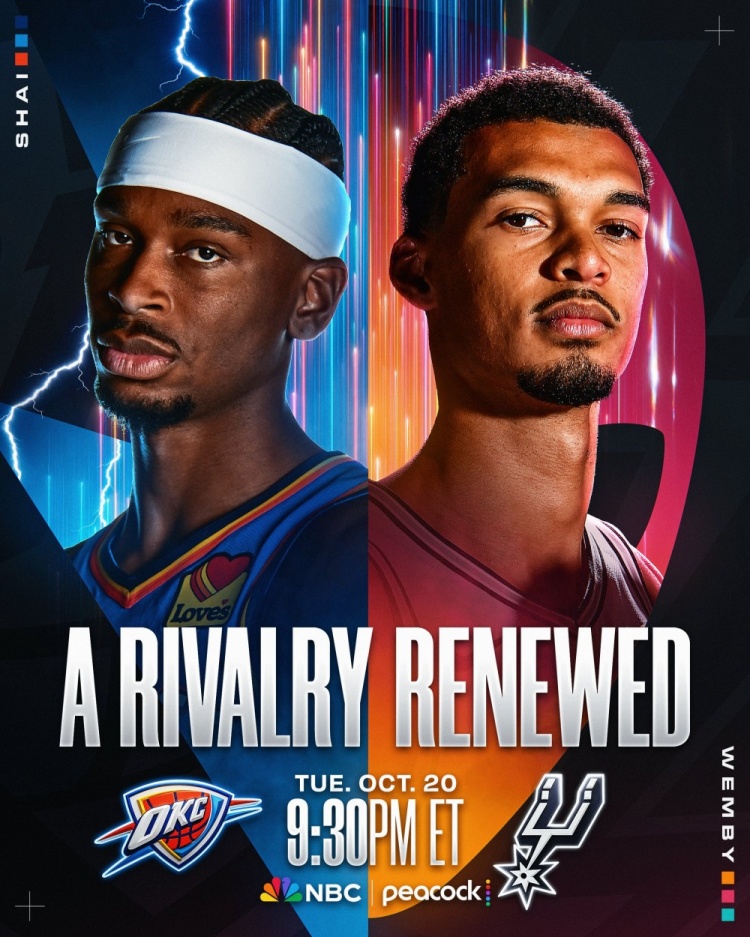 NBA官方发布雷马大战海报 宿敌重逢定档揭幕战 NBA官方发布雷马大战海报 宿敌重逢定档揭幕战