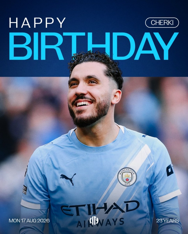 曼城官方为谢尔基庆生:23岁,57场11球16助