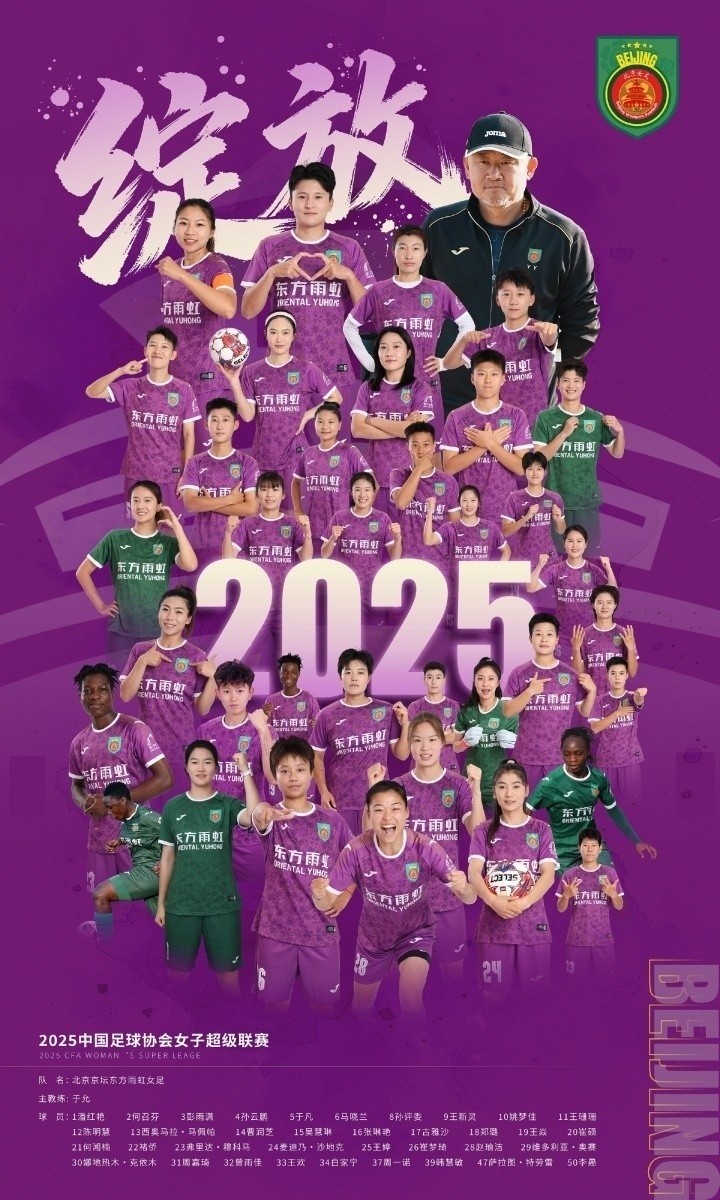 足协:2025赛季女超冠军北京京坛女足将代表中国参加亚冠联赛 足协:2025赛季女超冠军北京京坛女足将代表中国参加亚冠联赛