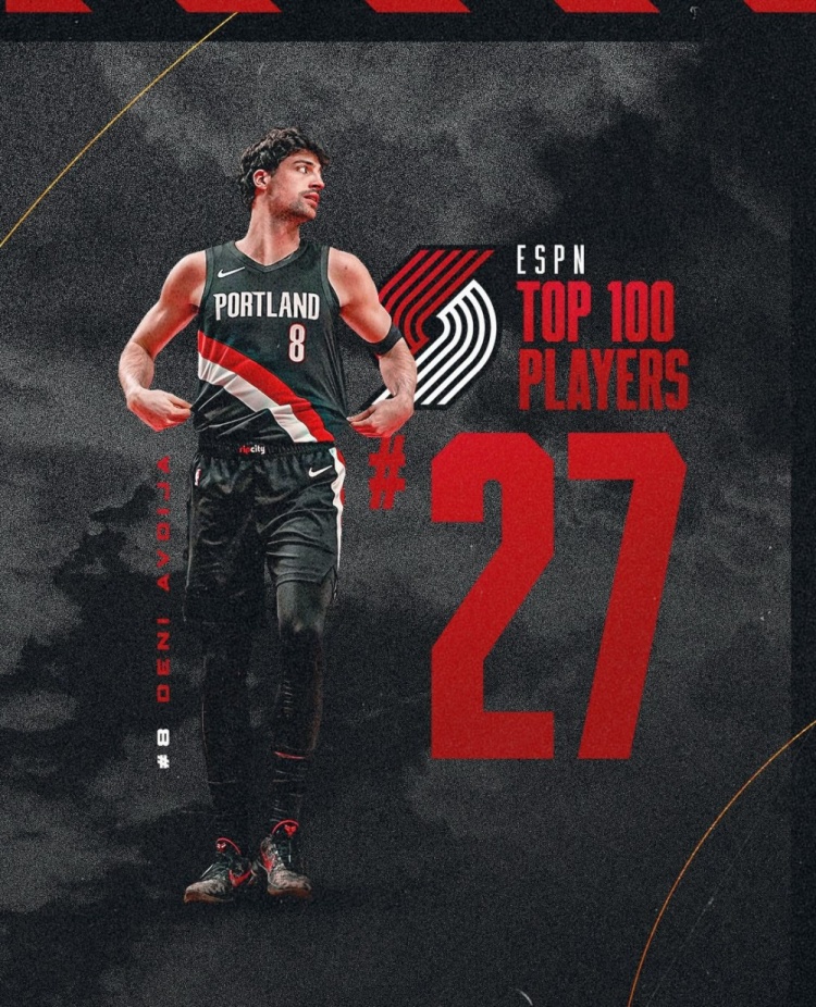 开拓者晒队内ESPN前100球员:克林根95 莫兰特77 利拉德69 阿福27 开拓者晒队内ESPN前100球员:克林根95 莫兰特77 利拉德69 阿福27