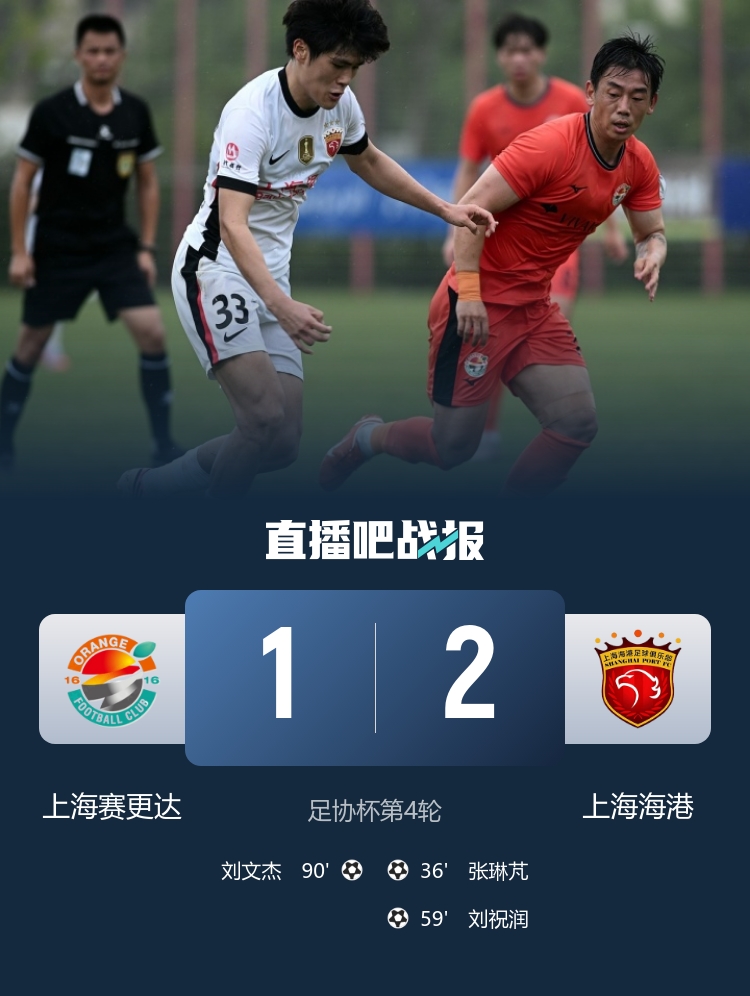 海港二队险胜上海赛更达 张琳芃刘祝润破门晋级 海港二队险胜上海赛更达 张琳芃刘祝润破门晋级